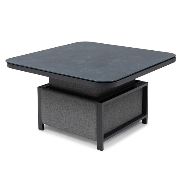 Maze - Outdoor Fabric Pulse Deluxe Square Corner Dining Set with Rising Table - Zinc Grey product image