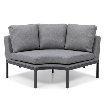 Maze - Outdoor Fabric Pulse Deluxe Square Corner Dining Set with Rising Table - Zinc Grey product image