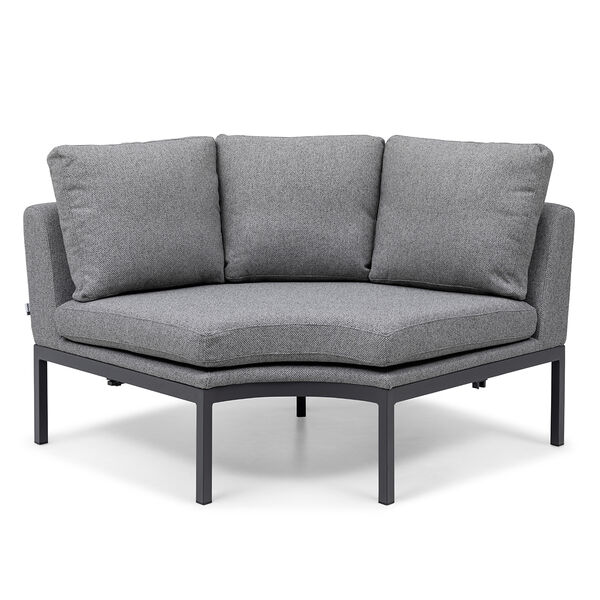 Maze - Outdoor Fabric Pulse Deluxe Square Corner Dining Set with Rising Table - Zinc Grey product image