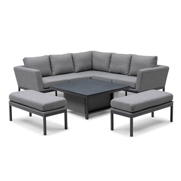 Maze - Outdoor Fabric Pulse Square Corner Dining Set with Rising Table product image