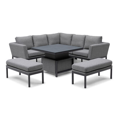 Maze - Outdoor Fabric Pulse Square Corner Dining Set with Rising Table product image