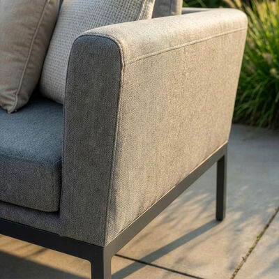 Pulse Square Corner Dining Set with Rising Table - Zinc Grey
