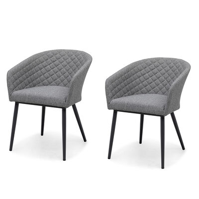 Maze - Outdoor Fabric Pair of Ambition Dining Chairs - Zinc Grey product image