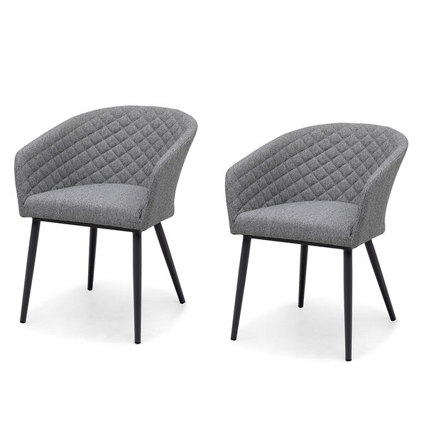 Maze - Outdoor Fabric Pair of Ambition Dining Chairs - Zinc Grey product image
