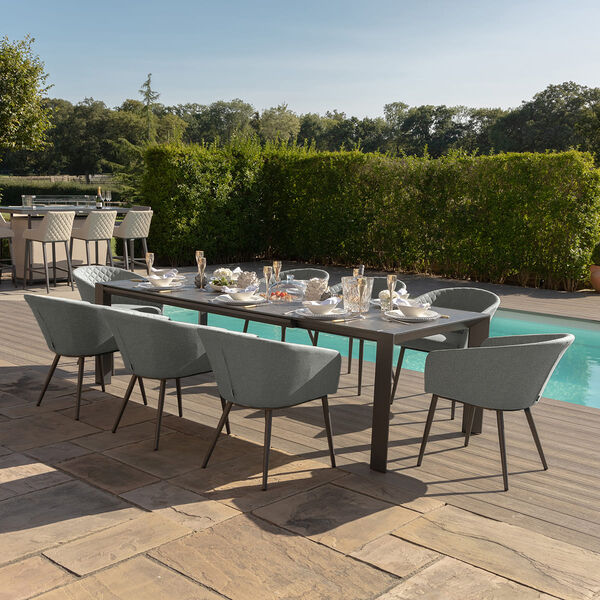 Maze - Outdoor Fabric Ambition 6-10 Seat Extending Dining Set - Zinc Grey product image