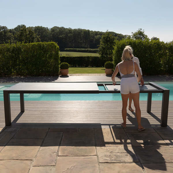 Maze - Outdoor Fabric Ambition 6-10 Seat Extending Dining Set - Zinc Grey product image