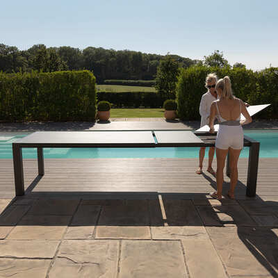 Maze - Outdoor Fabric Ambition 6-10 Seat Extending Dining Set - Zinc Grey product image