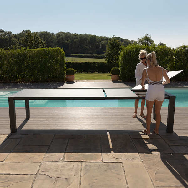 Maze - Outdoor Fabric Ambition 6-10 Seat Extending Dining Set - Zinc Grey product image