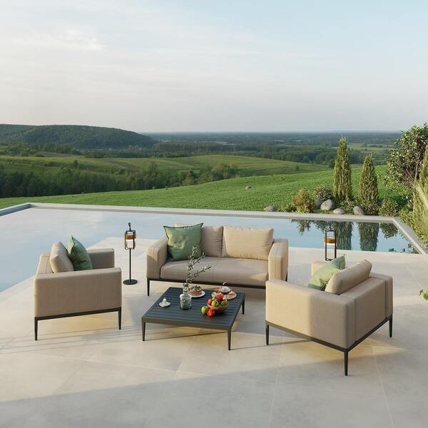 Maze - Outdoor Fabric Eve 2 Seat Sofa Set - Taupe product image