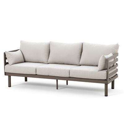 Maze - Metro Aluminium 3 Seat Garden Sofa - Café Almond product image