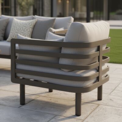 Maze - Metro Aluminium Garden Armchair - Café Almond product image