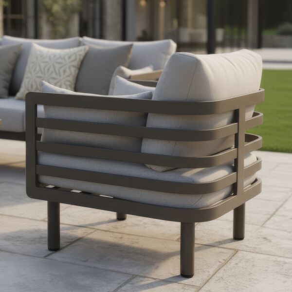 Maze - Metro Aluminium Garden Armchair - Café Almond product image