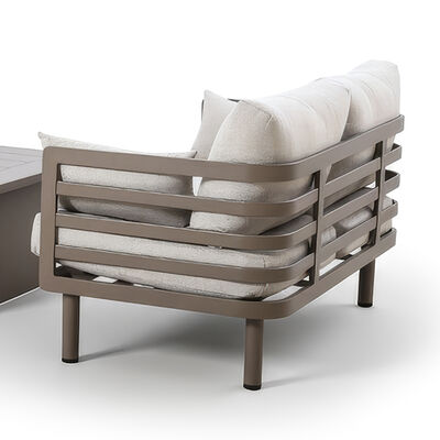 Maze - Metro Aluminium 2 Seat Sofa Set with Armchairs & Rectangular Stone Coffee Table - Café Almond product image