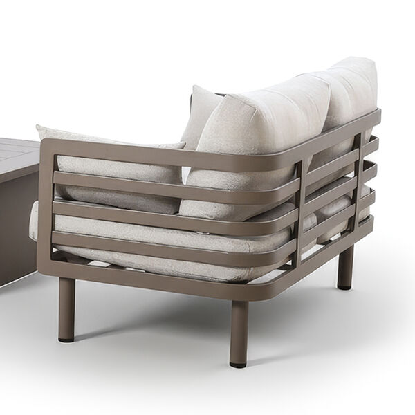 Maze - Metro Aluminium 2 Seat Sofa Set with Armchairs & Rectangular Stone Coffee Table - Café Almond product image