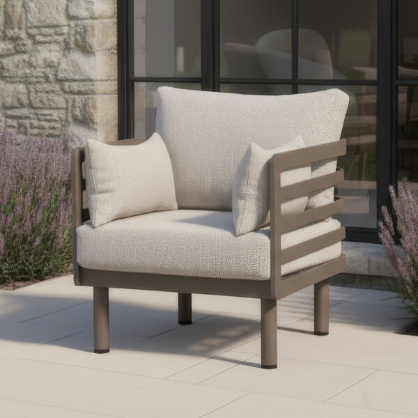 Maze - Metro Aluminium 2 Seat Sofa Set with Armchairs & Rectangular Coffee Table - Café Almond product image