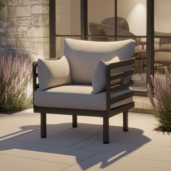 Maze - Metro Aluminium 2 Seat Sofa Set with Armchairs & Rectangular Coffee Table - Café Almond product image
