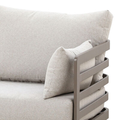 Maze - Metro Aluminium 2 Seat Sofa Set with Armchairs & Rectangular Coffee Table - Café Almond product image