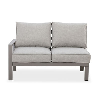 Maze - Montreal Aluminium Small Garden Sofa Dining Set with Square Rising Table & Footstools - Cool Linen product image