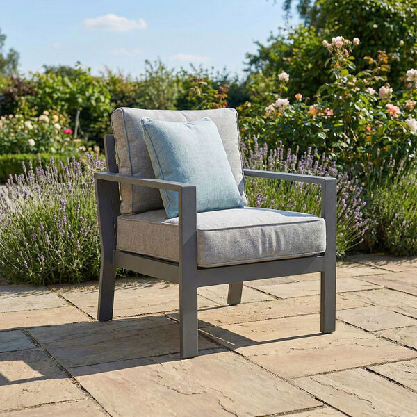 Maze - Montreal Aluminium Garden Armchair - Cool Linen