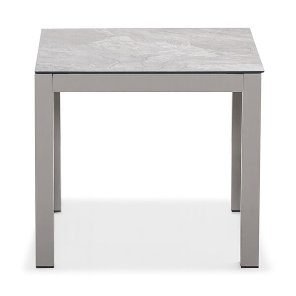 Maze - Montreal Aluminium Square Garden Side Table - Cool Linen product image