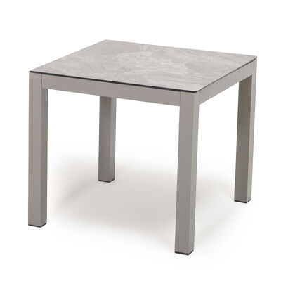 Maze - Montreal Aluminium Square Garden Side Table - Cool Linen product image