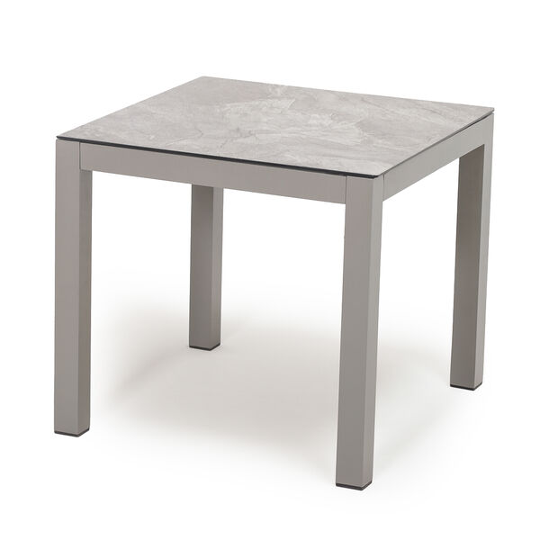 Maze - Montreal Aluminium Square Garden Side Table - Cool Linen product image