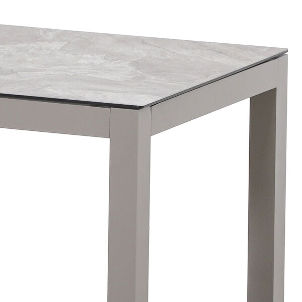 Maze - Montreal Aluminium Square Garden Side Table - Cool Linen product image