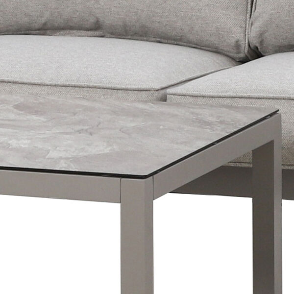 Maze - Montreal Aluminium Garden Lounge Set with Square Coffee Table - Cool Linen product image