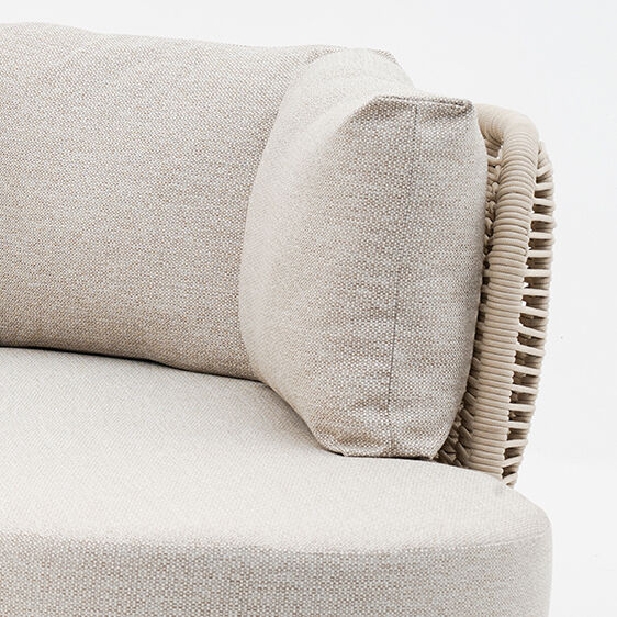 Maze - Sicily Rope Weave Curve Corner Sofa Set with Coffee Table - Latte product image