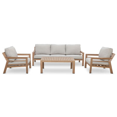 New York 3 Seat Sofa Set - Wood Effect