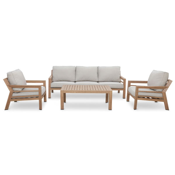 New York 3 Seat Sofa Set - Wood Effect