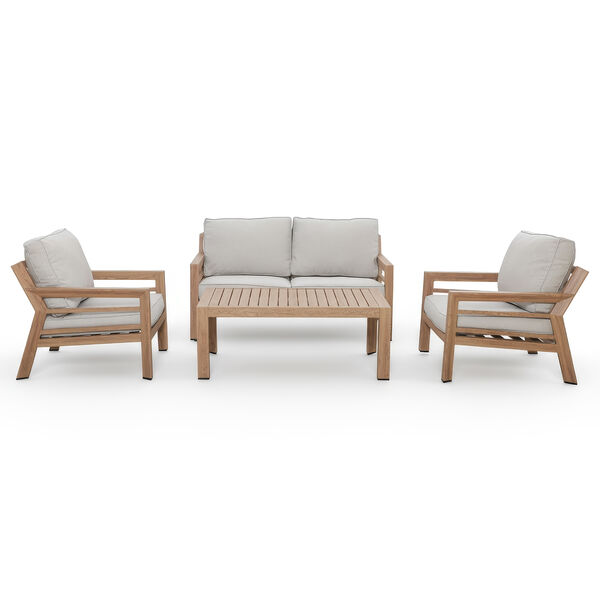 New York 2 Seat Sofa Set  - Wood Effect