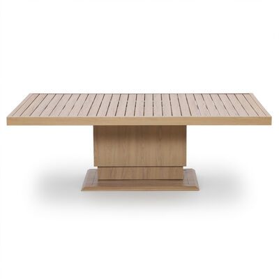 New York 3 Seat Sofa Set with Rising Table - Wood Effect