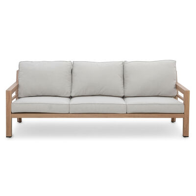 New York 3 Seat Sofa Set with Rising Table - Wood Effect