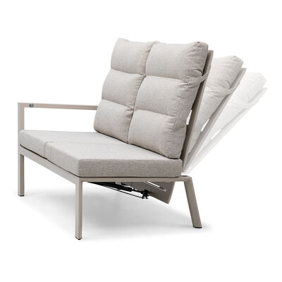 Valencia Reclining Corner Dining Set with Rising Table - Latte