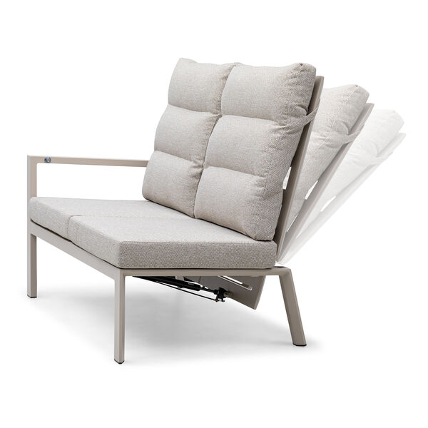 Valencia Reclining Corner Dining Set with Rising Table - Latte
