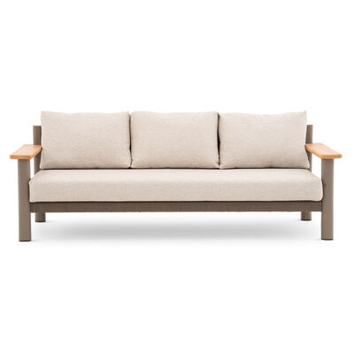 Sicily Sofa Set With 2 x 3 Seat Sofas - Café Frame-Latte Cushions