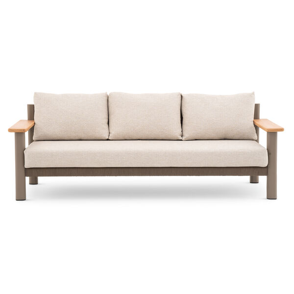 Sicily Sofa Set With 2 x 3 Seat Sofas - Café Frame-Latte Cushions