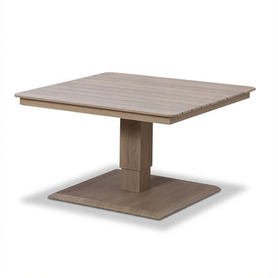 Havana Small Corner Dining Set with Square Rising Table  - Natural Linen