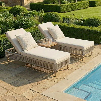 Havana 3pc Sunlounger Set - Natural Linen