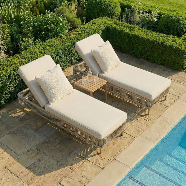 Havana 3pc Sunlounger Set - Natural Linen