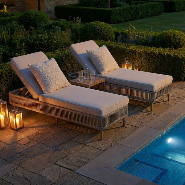 Havana 3pc Sunlounger Set - Natural Linen