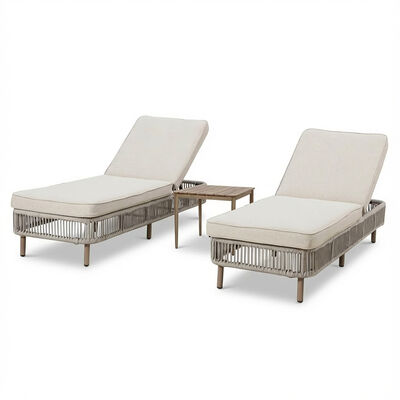 Havana 3pc Sunlounger Set - Natural Linen