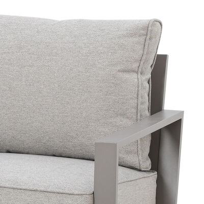 Montreal Large Corner Dining Set With Rectangular Rising Table - Cool Linen