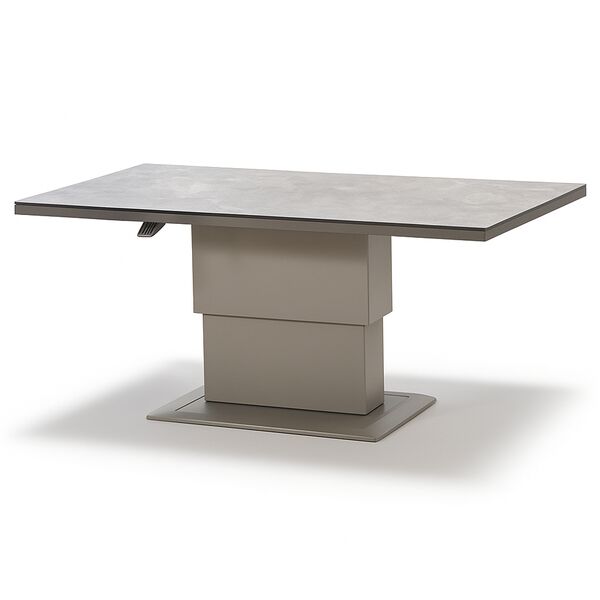 Montreal Large Corner Dining Set With Rectangular Rising Table - Cool Linen