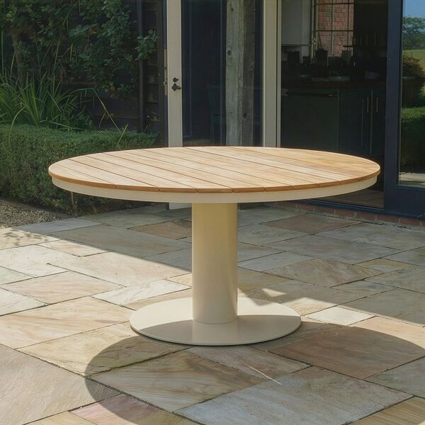 Sicily 160cm Round Table - Latte