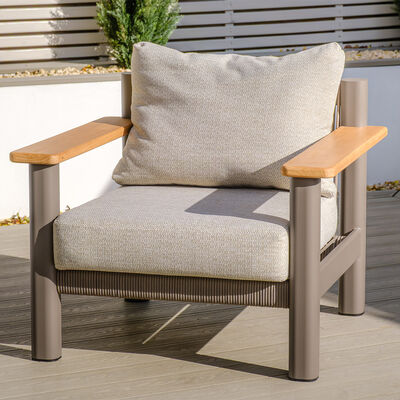 Sicily 2 Seat Lounge Set  - Cafe Frame-Latte Cushion