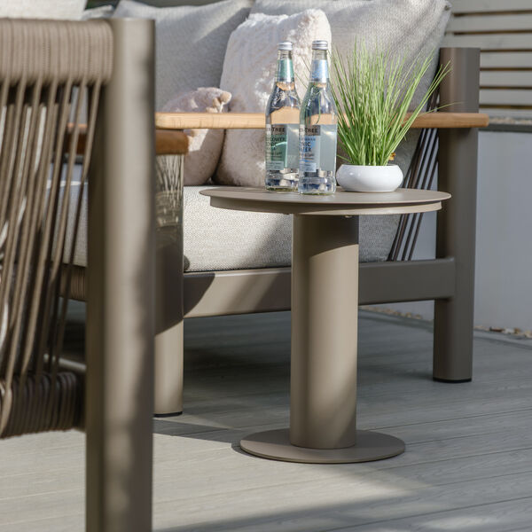 Sicily 2 Seat Lounge Set  - Cafe Frame-Latte Cushion