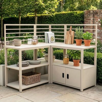 Sicily 3pc Outdoor Kitchen  with Sintered Top - Latte