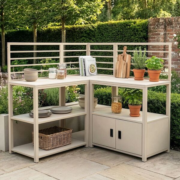 Sicily 3pc Outdoor Kitchen  with Sintered Top - Latte